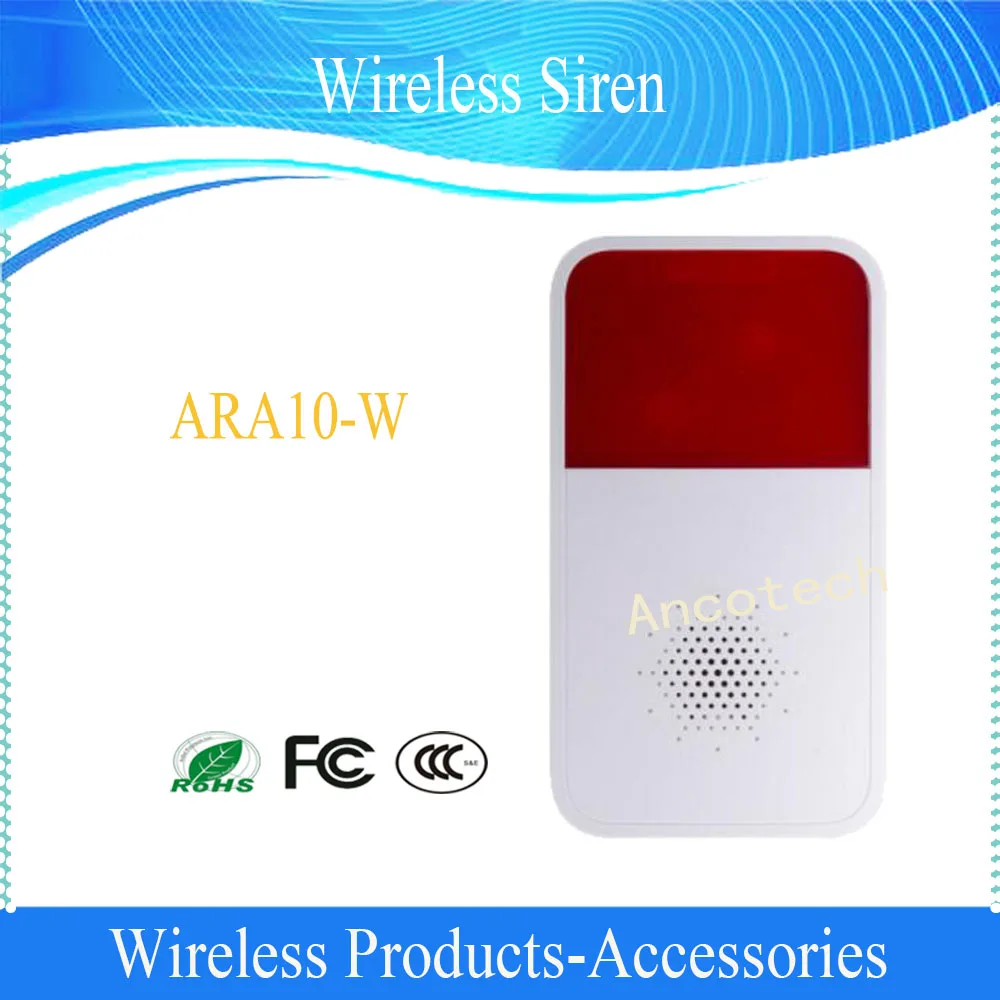 

DAHUA Free Shipping 700m Transmission Distance ABS plastic Wireless Siren Alarm System Intelligent Building DHI-ARA10-W