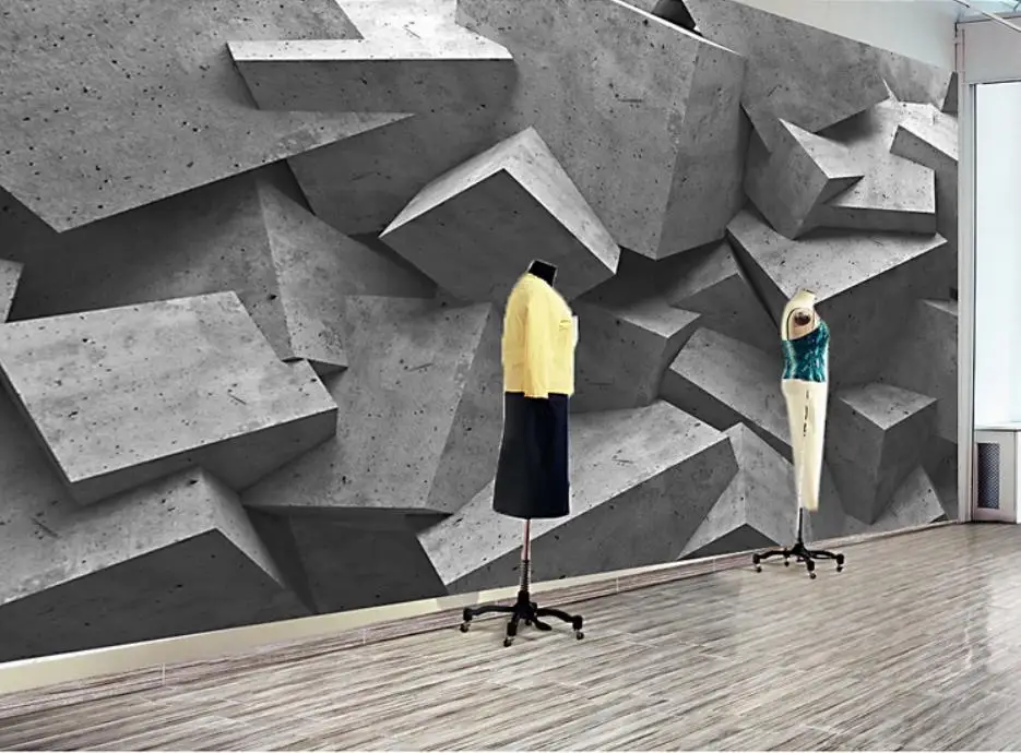 3d abstract building space polygonal round ball tv background wall grey brick wallpapers 3d abstract building space polygonal round ball tv background wall grey brick wallpapers