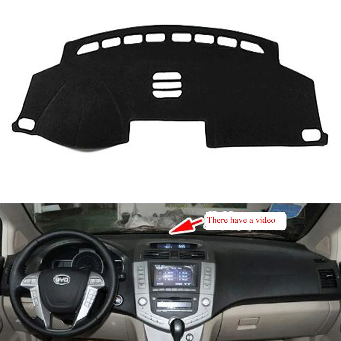

Dongzhen For BYD S6 2011-2014 Without Video Car Dashboard Avoid Light Pad Instrument Platform Desk Cover Mat Auto Car Styling
