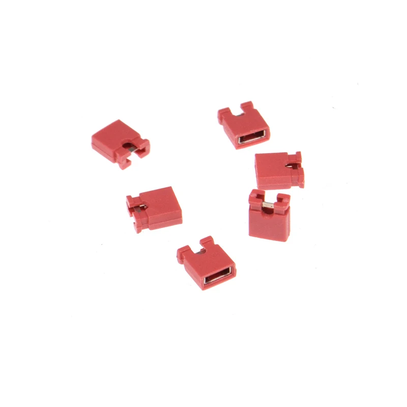 100PCS red JUMPER CAP 2.54MM PITCH Standard PCB Mini Jumper Short