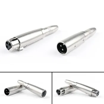

Areyourshop Male/Female XLR 3Pin to 1/4" 6.35mm Mono Female Jack For Audio Cable Mic Adapter 2/10PCS High Quality Jack Plug