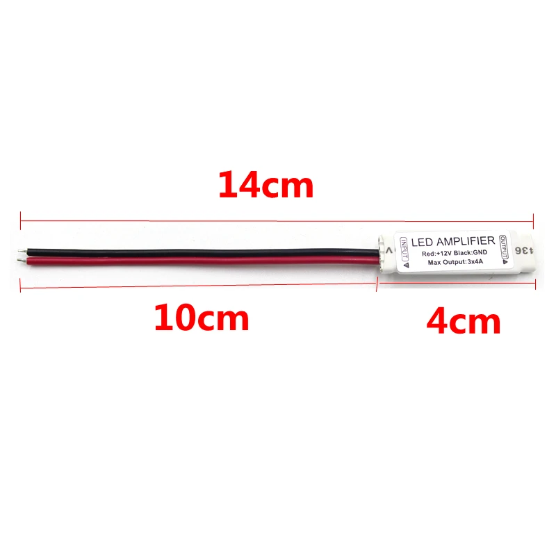 Портативный мини усилитель светодиодной ленты репитер для 12 В 3*4 а 144 Вт RGB SMD