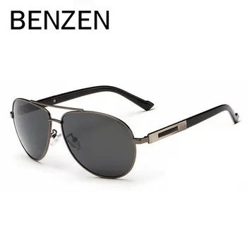 

BENZEN Men Polarized Sunglasses Brand Designer Male Sun Glasses UV 400 Driver Driving Glasses Shades Black With Case 9170