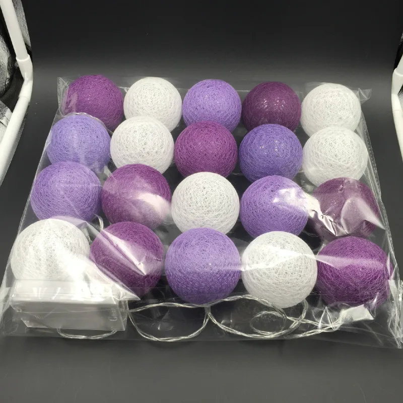 Led Cotton Ball String Light Diy Mix Color 20 Balls String Lamp Fairy Lights For Home Party Xmas Tree Garland Decoration Fairy Lights Cotton Ball String Lightstring Lights Aliexpress