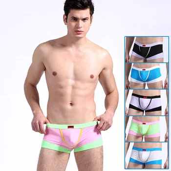 

Men's Underwear Wholesale Man Threaded Breathable Fabric Low-waisted U Convex Pouch Boxers