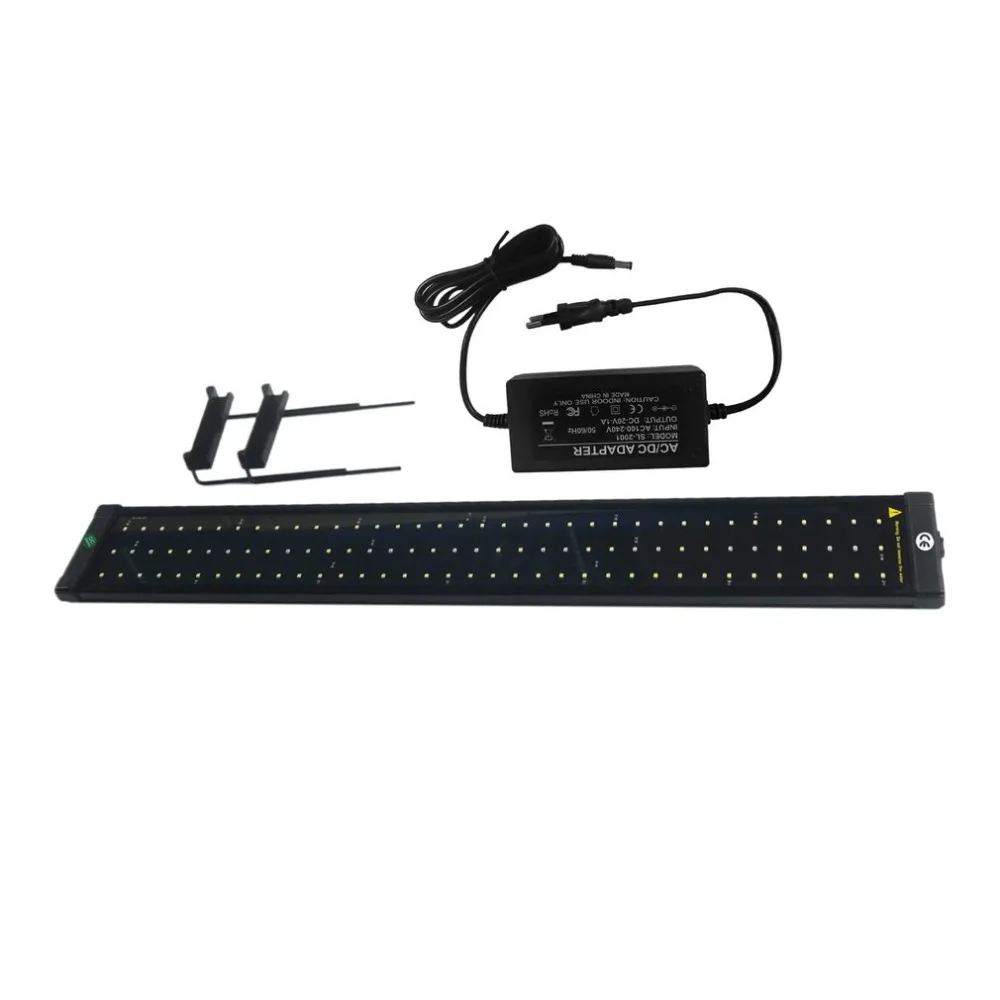 

ICOCO 90 White and 18 Blue LEDs Aquarium Light Super Bright Fish Tank Light Lamp with Extendable Brackets Fits for Aquarium
