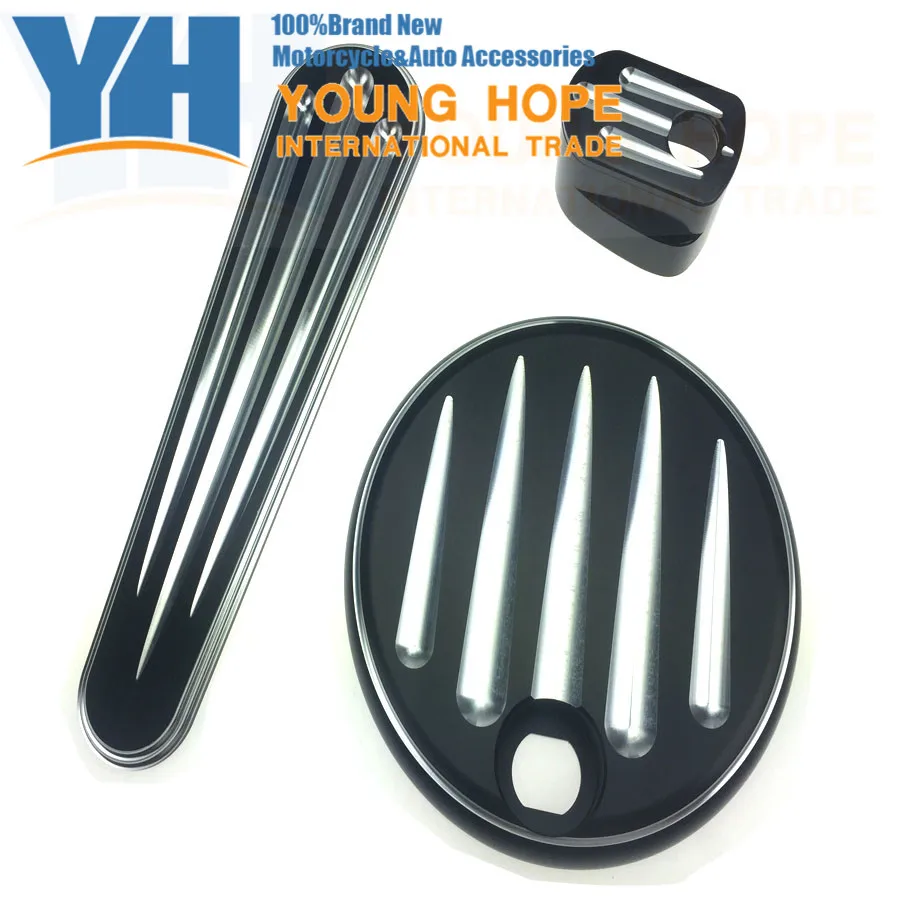 

Black Deep Cut Motorcycle Parts Fuel Tank Door Dash Track Insert Ignition Cap For Harley Touring FLHX FLTRX 2014 2015 2016 2017