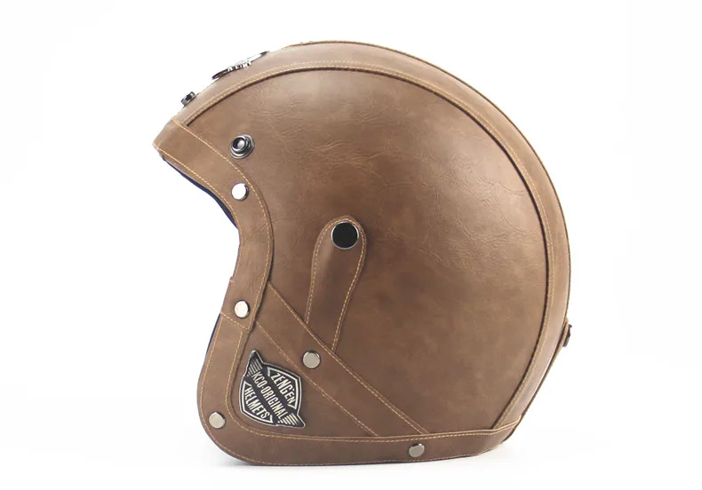 Взрослый кожаные шлемы 3/4 мотоциклетный шлем высокое качество велосипед чоппер шлем с открытым лицом ботинки в байкерском и винтажном стиле шлем motocros