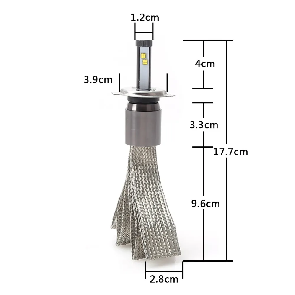 Зеленый L 11700Lm светодио дный 9004 фар комплект d2s h4 h7 H1 h11 h3 h13 9007 880 6000 К туман огни