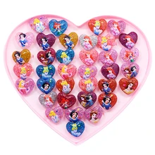 20 шт. Детские Кольца принцессы с мультяшным снегом, Детские Кольца с фруктовым животным кроликом для девочек, детские Регулируемые кольца, вечерние ювелирные изделия для ролевых игр