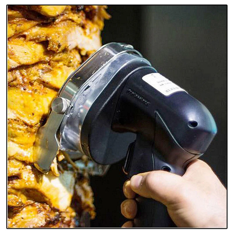 Kebab Slicer Kitchen Knife Electric Shawarma Kebab Makers Cleaver Food Processor Kebab Shawarma Meat Cutter With 2 Blades