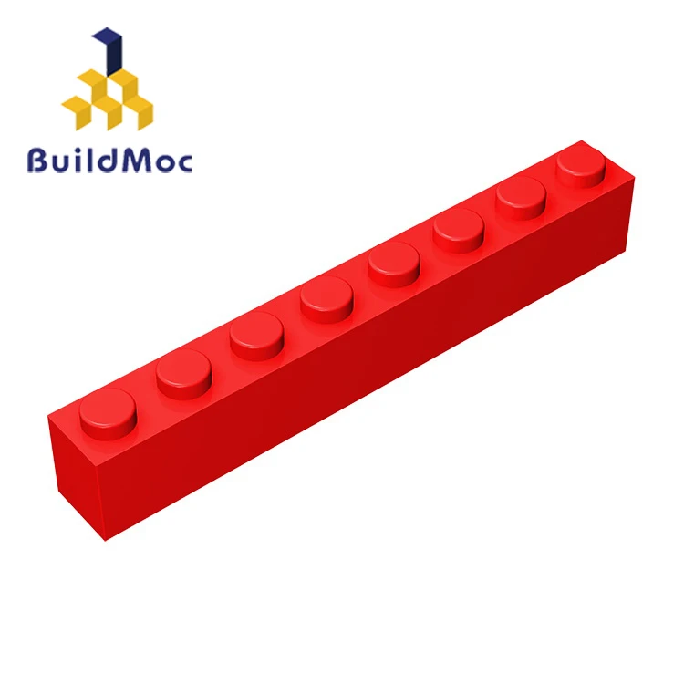 BuildMOC совместимые сборки частиц 3008 1x8 для строительных блоков части DIY логотип