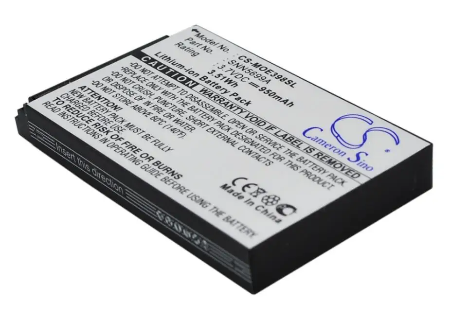 Аккумулятор Cameron Sino 950 мАч для MOTOROLA C150 E398 ROKR E1 E3 V810 SNN5699A|Аккумуляторы мобильных