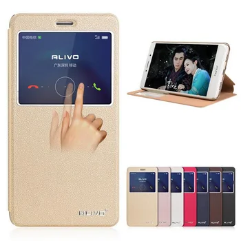

For Funda Huawei Honor 6X Case Smart Sleep Wake Flip Cover Answer View Window Leather Case For Coque Huawei GR5 2017 Cases 5.5"