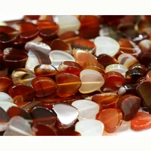Натуральный подлинный Сердолик Красный Агат плоский в форме сердца свободные маленькие бусины 4-10 мм подходят для ювелирных изделий DIY ожерелье 1" 03028