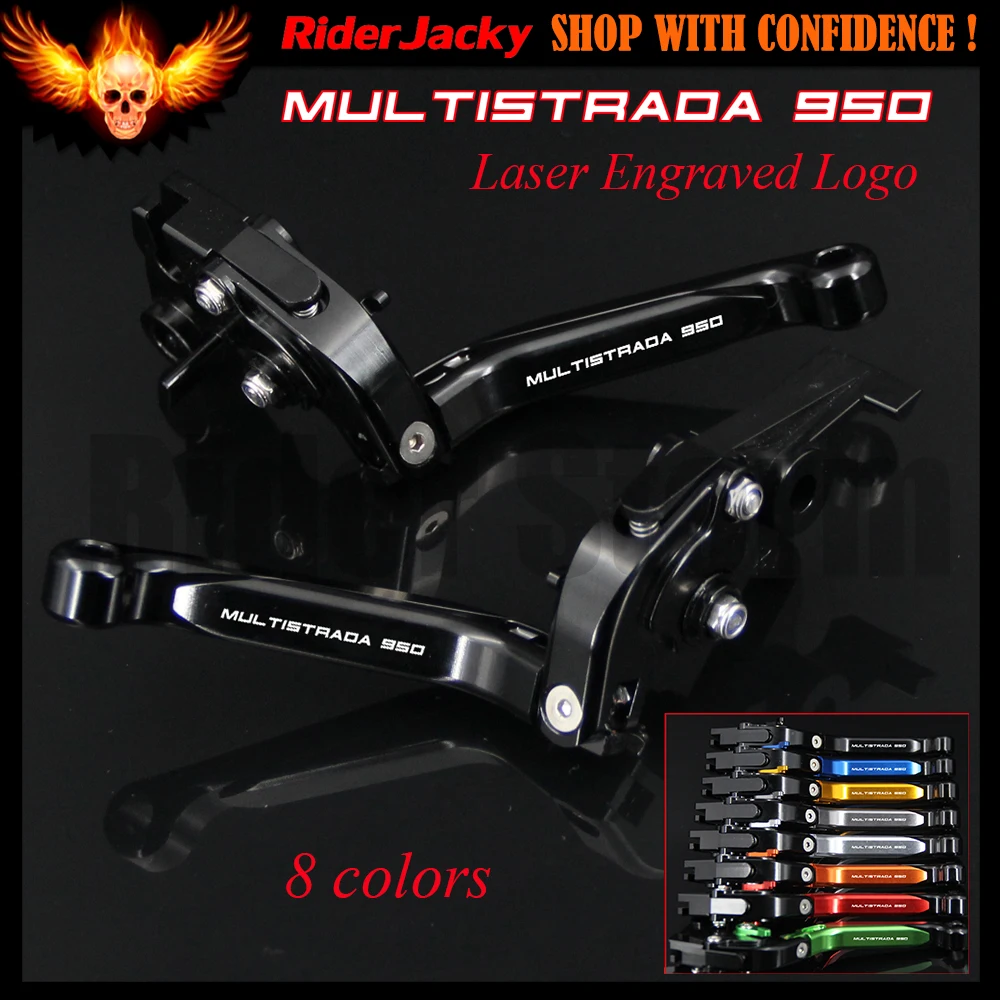

For Ducati 950 MULTISTRADA 2017 Full Black 8 Colors Laser Logo Motorcycle CNC Adjustable Folding&Extendable Brake Clutch Lever