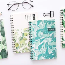 1piece Illustration A5 Coil Notebook Student Diary Notebook line inner pages school Office Supplies random color cute mini coil portable notepad sheep chicken bird panda office student school supplies planner notebook inner page with line