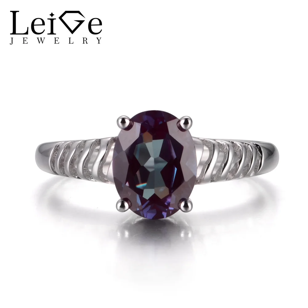 Vintage Rings Alexandrite Wedding Rings Round Cut Rings Solid Etsy