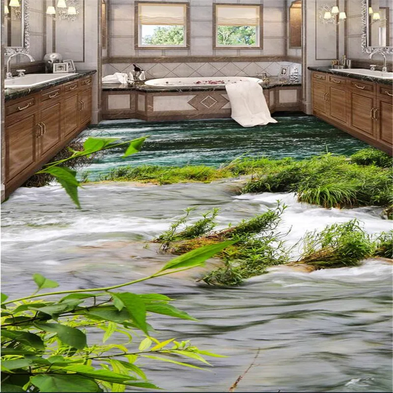 

beibehang Custom 3D PVC floor wallpaper adhesive wear non-slip waterproof thickened self-adhesive photo Wall paper Murals