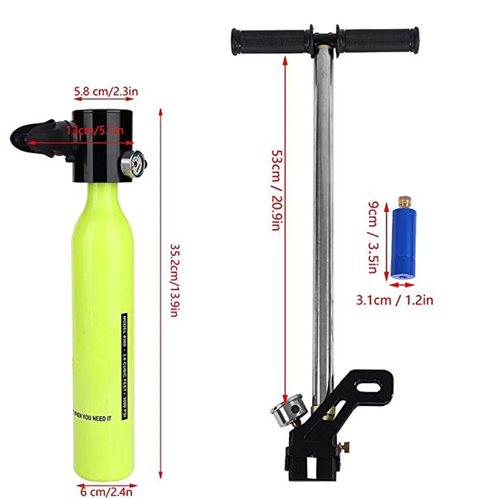 Smaco 500 мл мини кислородные баллоны для подводного плавания оборудование для подводного плавания подводный кислородный резервуар насос оборудование для дайвинга