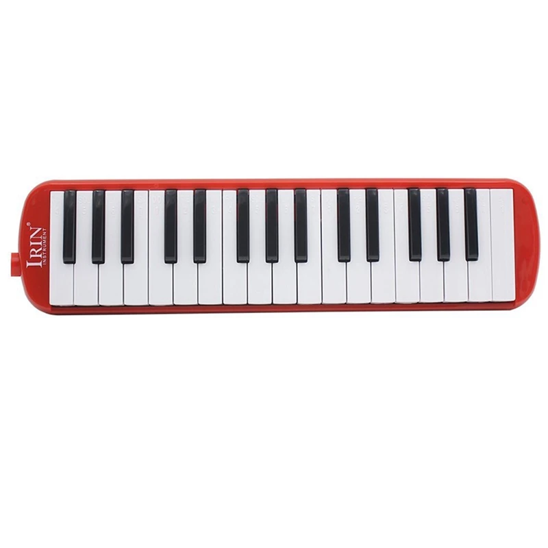 

IRIN 1 set 32 Key Piano Style Melodica With Box Organ Accordion Mouth Piece Blow Key Board (Red)