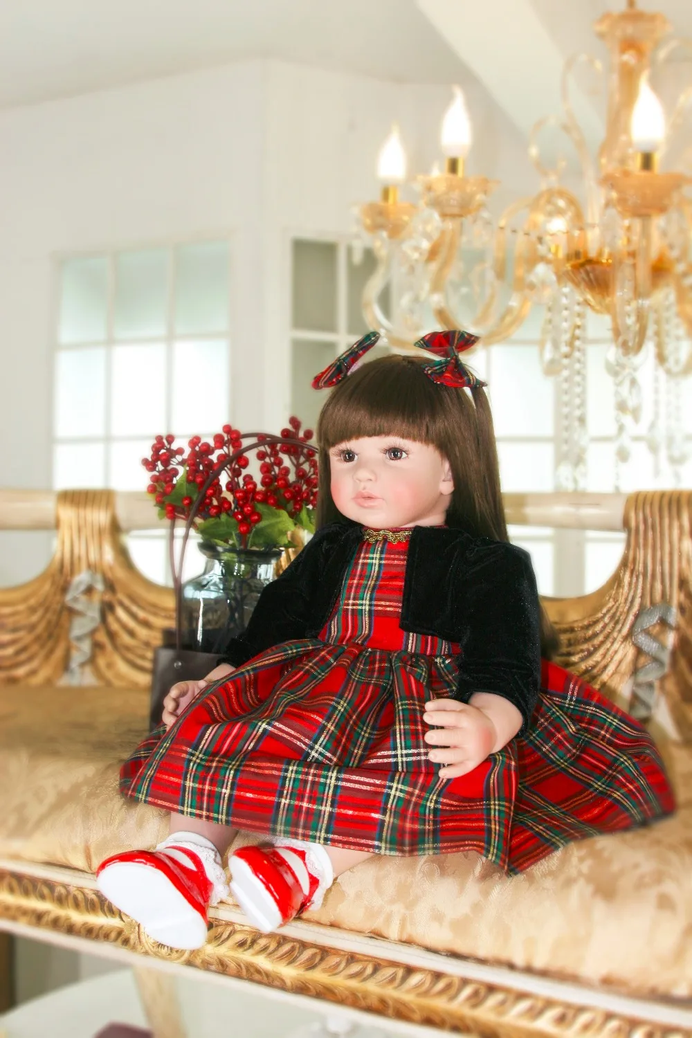 

61cm Soft silicone reborn baby dolls like real cotton body newborn Babies doll big bebe reborn girls Christmas gift playmate