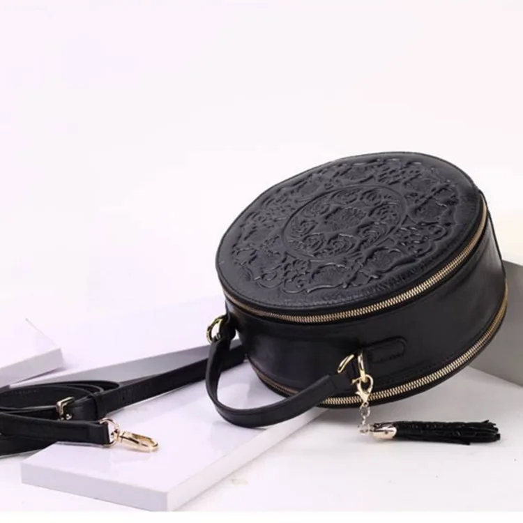 Sacs Haute À Véritable Chinois Décontracté Black Fourre Vintage Qualité Célèbre Relief De red Cuir Corssbody tout Main Style D'épaule Marque Femmes Sac En YYz5xvg