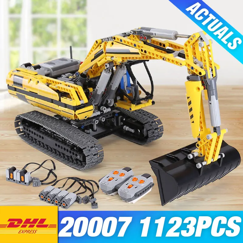 

DHL LEPIN 20007 TECHNIC Motorized Excavator Compatible 8043 Model Building Blocks Brick Educational Toys for Children DIY Gifts
