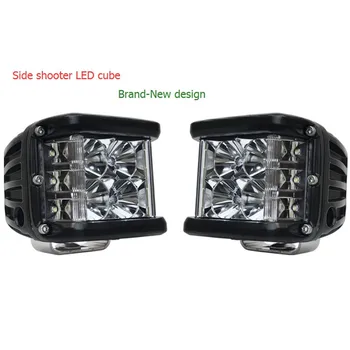 

2 x 45W 3 Side Shot Pod Cubes LED's Spot Driving Fog Light Off Road Led Lights Bar Mounting Bracket for Jeep Lamp SUV Boat 4"