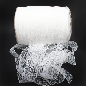 

300yard width:45mm no elastic Beautiful Color Net Lace Trim Embroidered Lace Ribbon For Sewing Wedding Decoration DIY,300Y46110
