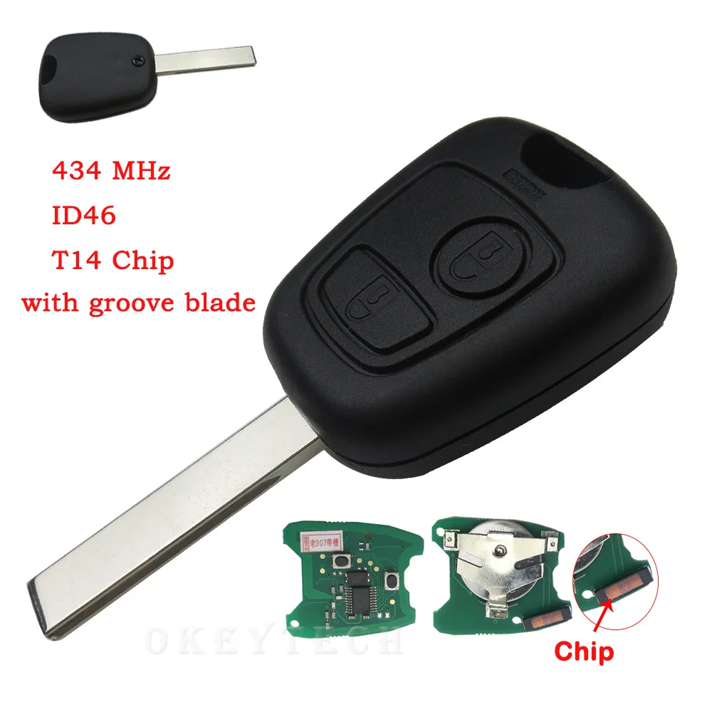 HIGH QUALITY Brand New Replacement Car Key For Peugeot 307 Remote Key
