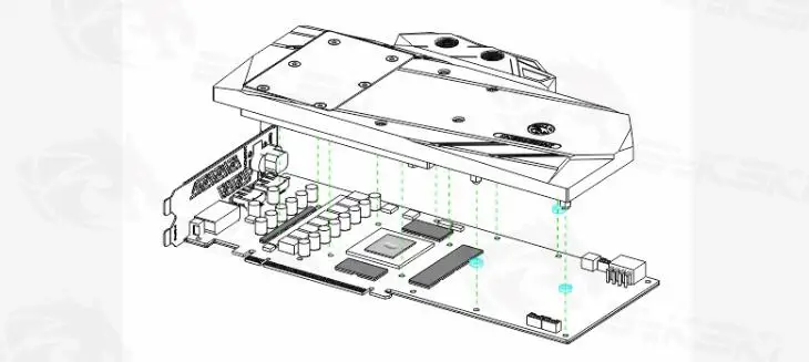 BYKSKI водного блока использовать для красочных iGame RTX2060 Ultra/iGame GTX1660Ti Ultra 6G/полное покрытие видеокарты радиатор медный блок