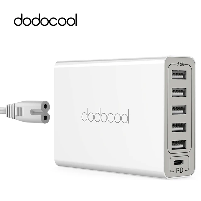 Special Offers dodocool 6-port 60W USB Charger with USB-C Power Delivery Travel Wall Charger for Samsung Galaxy S7/S6/Edge Xiaomi iPhone Nexus7 Special Offers dodocool 6-port 60W USB Charger with USB-C Power Delivery Travel Wall Charger for Samsung Galaxy S7/S6/Edge Xiaomi iPhone Nexus7