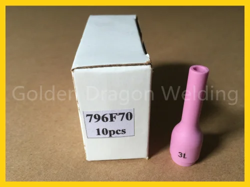 

TIG Long Alumina Nozzle 796F70 #3 For TIG Welding Torch Consumables SR PTA DB WP 9 20 25 Series,10PK