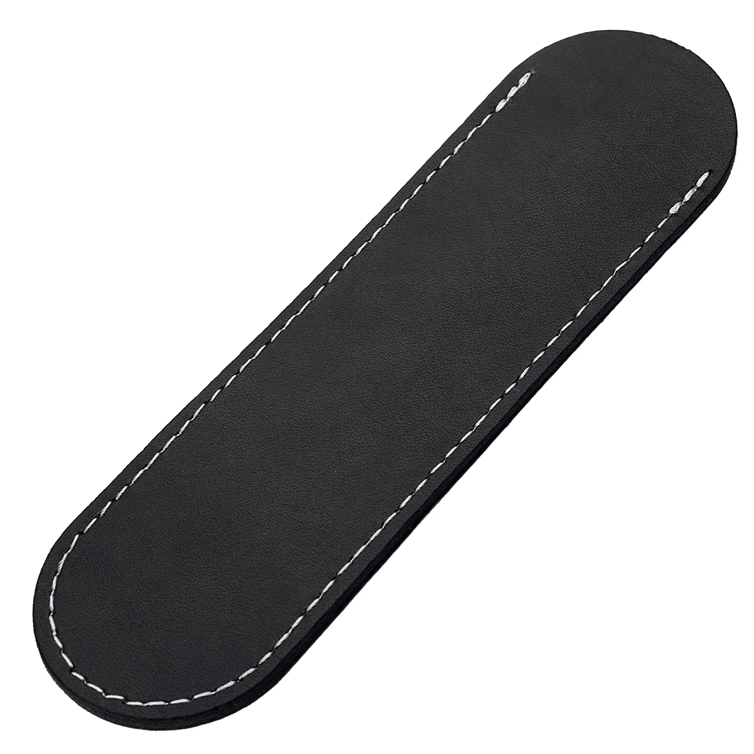 1pc Genuine Leather  Fountain Pencil Pouch Case Handmade Single Pen Bag Holder Storage Sleeve Pouch For School Office Supplies