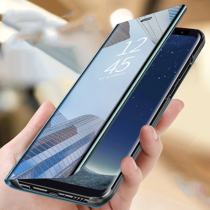 

Mirror View Smart Leather Stand Case For Huawei P30 Pro P30 Lite P20 Pro P20 Lite P10 Lite Flip Cover Mate 20 Pro Mate 20 Lite