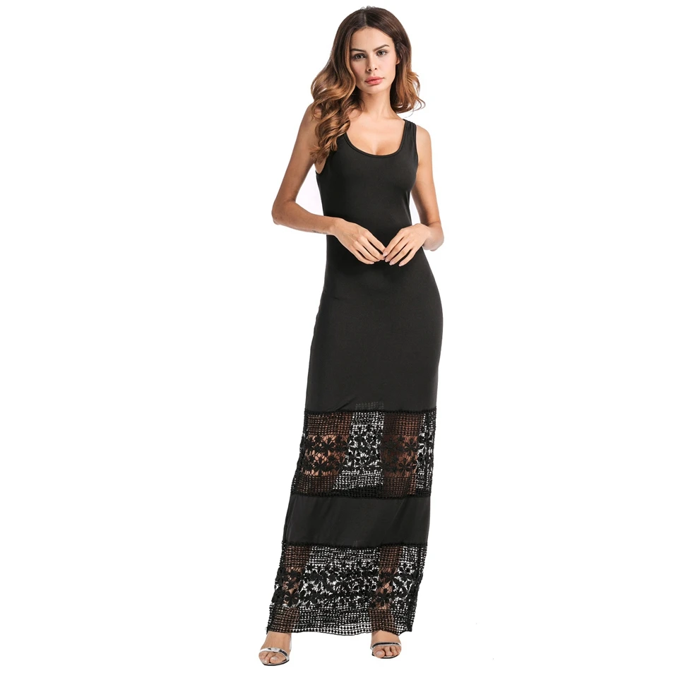 Aliexpress.com : Buy Yilia Lace Patchwork Black White Dress Women ...