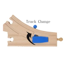 

19*11*2.7 Blue Change Track Wooden Tracks Accessories For Thomas And Friends Wooden Track Expansion Curve Universal Accessories