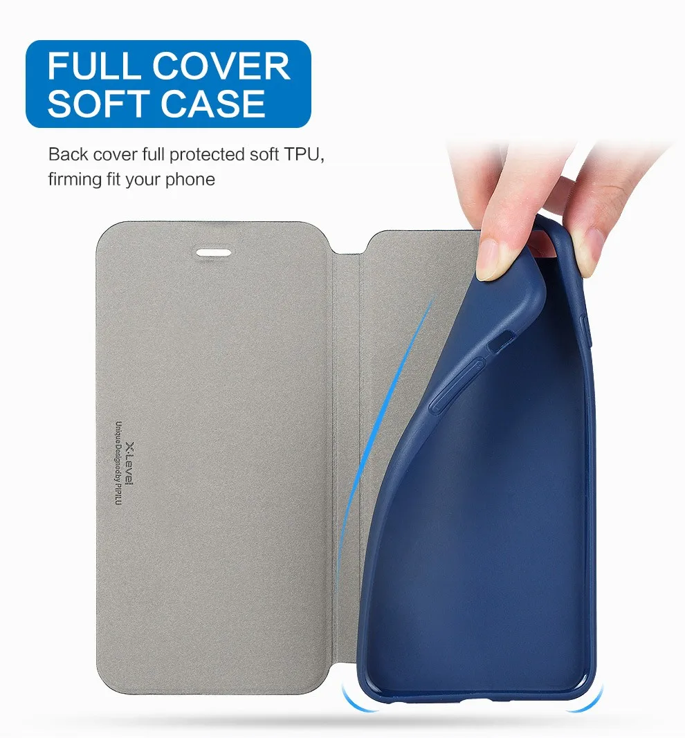 apple charging case X-Cấp Độ Siêu Mỏng Da Slim Flip Ốp Lưng Điện Thoại iPhone 12 Pro Mini 8 7 Plus Xs Max XR 11 Pro Đế Đứng Bảo Vệ kate spade phone case