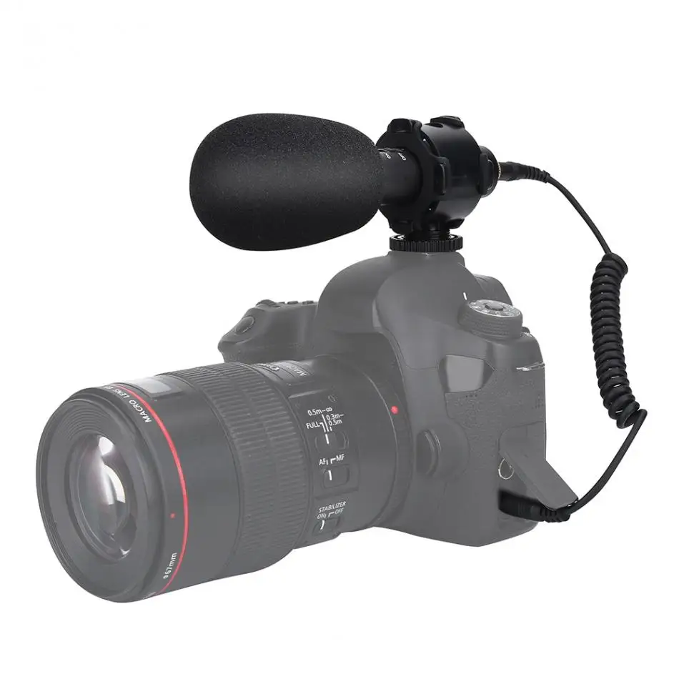 BY PVM50 микрофон профессионального интервью 3 5 мм Стерео конденсаторный для DV DSLR