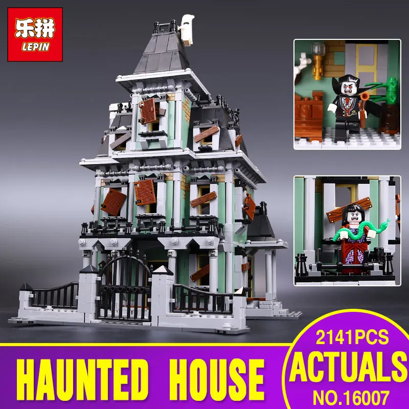 New LEPIN 16007 2141Pcs Monster fighter The haunted house Model set Educational Building Kits Model Compatible With toys 10228