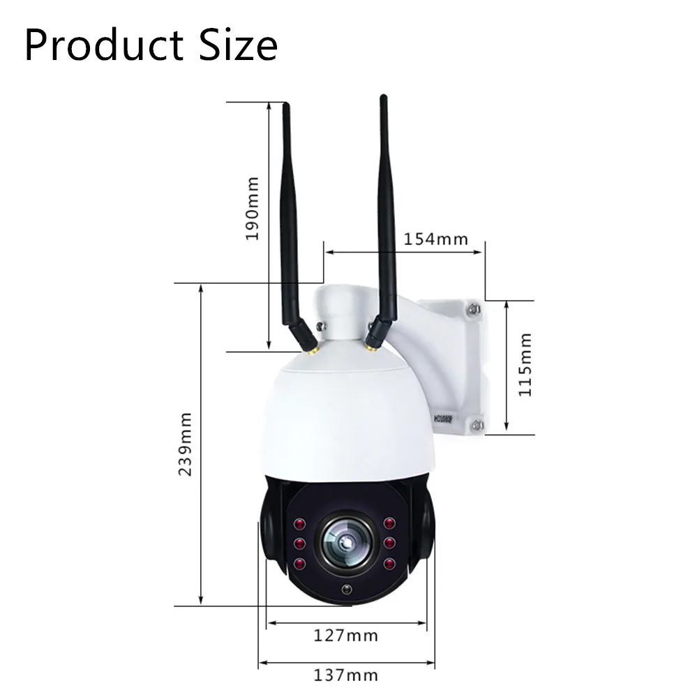 product size wifi camera 8