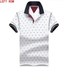 Новинка, Брендовые мужские рубашки поло с принтом, хлопок, короткий рукав, Camisas POLO, повседневная мужская рубашка поло со стоячим воротником, S-4XL