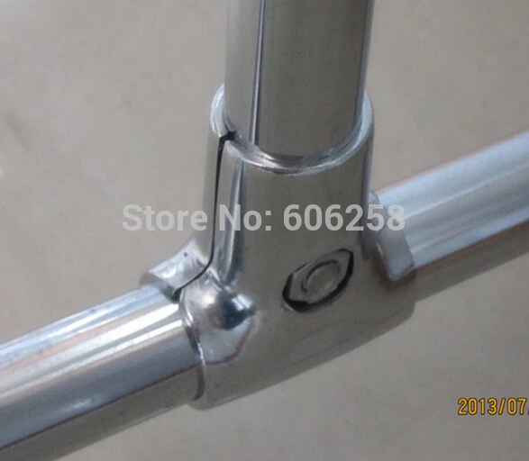 Drying Rack Accessories / 25mm stainless steel composite Tube / Pipe Fittings Shelf Display Rack Pipe T Connector 10PCS