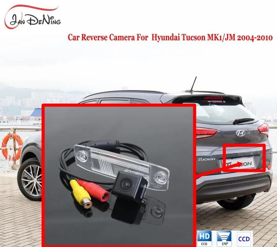 JanDeNing для Hyundai Tucson MK1/JM 2004-2010 HD CCD Автомобильная камера заднего вида