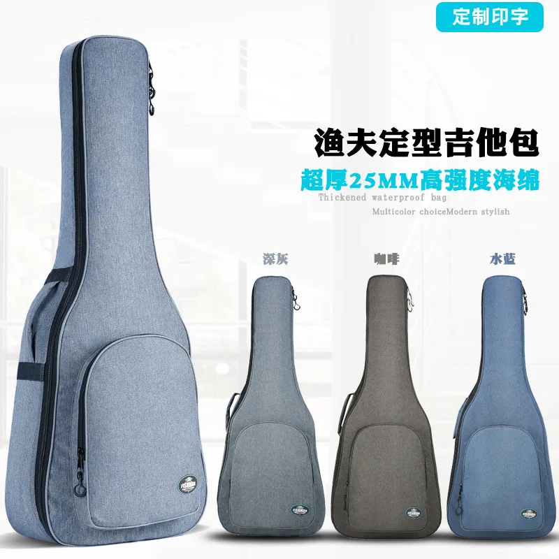 40/41" Acoustic Classical Guitar Bag Case Backpack Double Shoulder Straps Portable 25mm Thicken Pad Oxford Backpack Funda Guitar