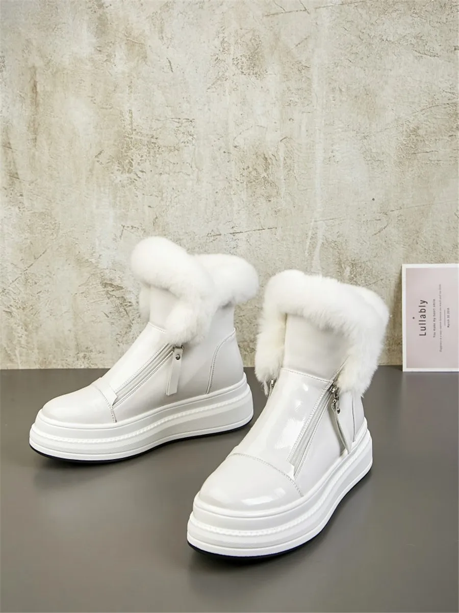 Г., новые зимние украшения одежды и обуви из лакированной кожи в студенческом стиле короткие ботинки теплые зимние женские ботинки в стиле ретро с круглым носком на рифленой подошве