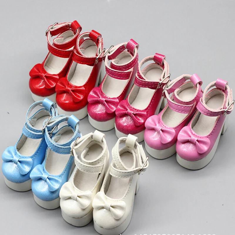 

1pair 7.8 cm Assorted Colors Princess High Heel Shoes for BJD Dolls, 1/3 Doll Accessories, for 16 Inch Doll Boots
