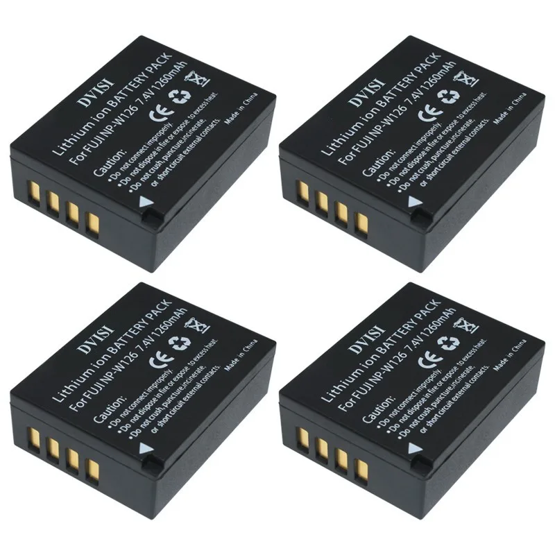 DVISI 3 шт./лот 7,4 V 1260 мА/ч, NP-W126 NP W126 NPW126 Камера аккумулятор для Fujifilm HS30EXR HS33EXR X PRO1
