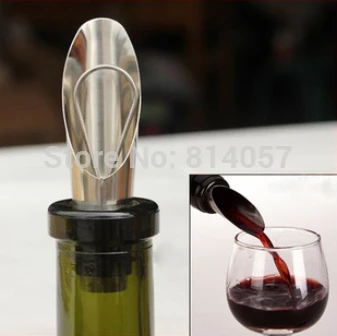 

DHL Free Shipping 2000PCS/Lot, Red Wine Bottle Stopper and Aerating Pourers, Hot Stainless Steel Wine Aerator Decanter Pourer